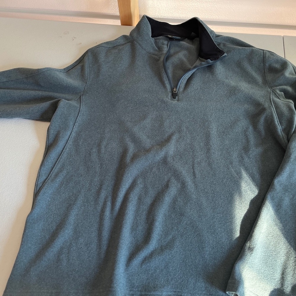 Mondetta Outdoor Project Men's Gray Quarter Zip‎ Pullover Fleece Sweatshirt Sz L
